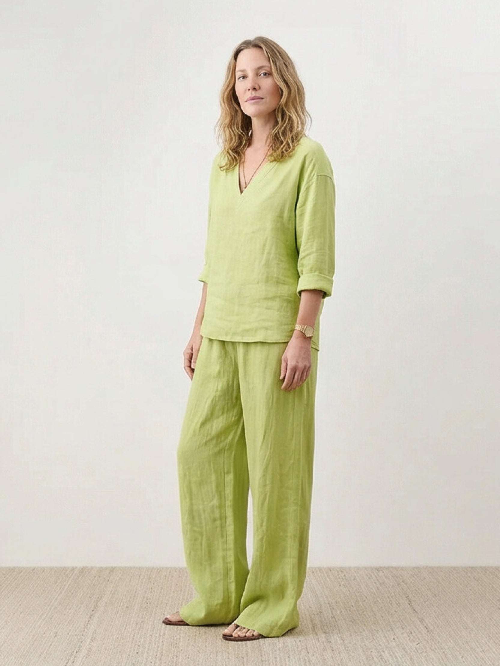 Oversized V-Neck Set - Image 27