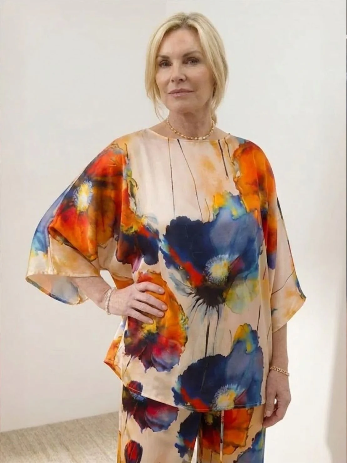 Plus Size Vibrant Floral Matching Set - Image 14