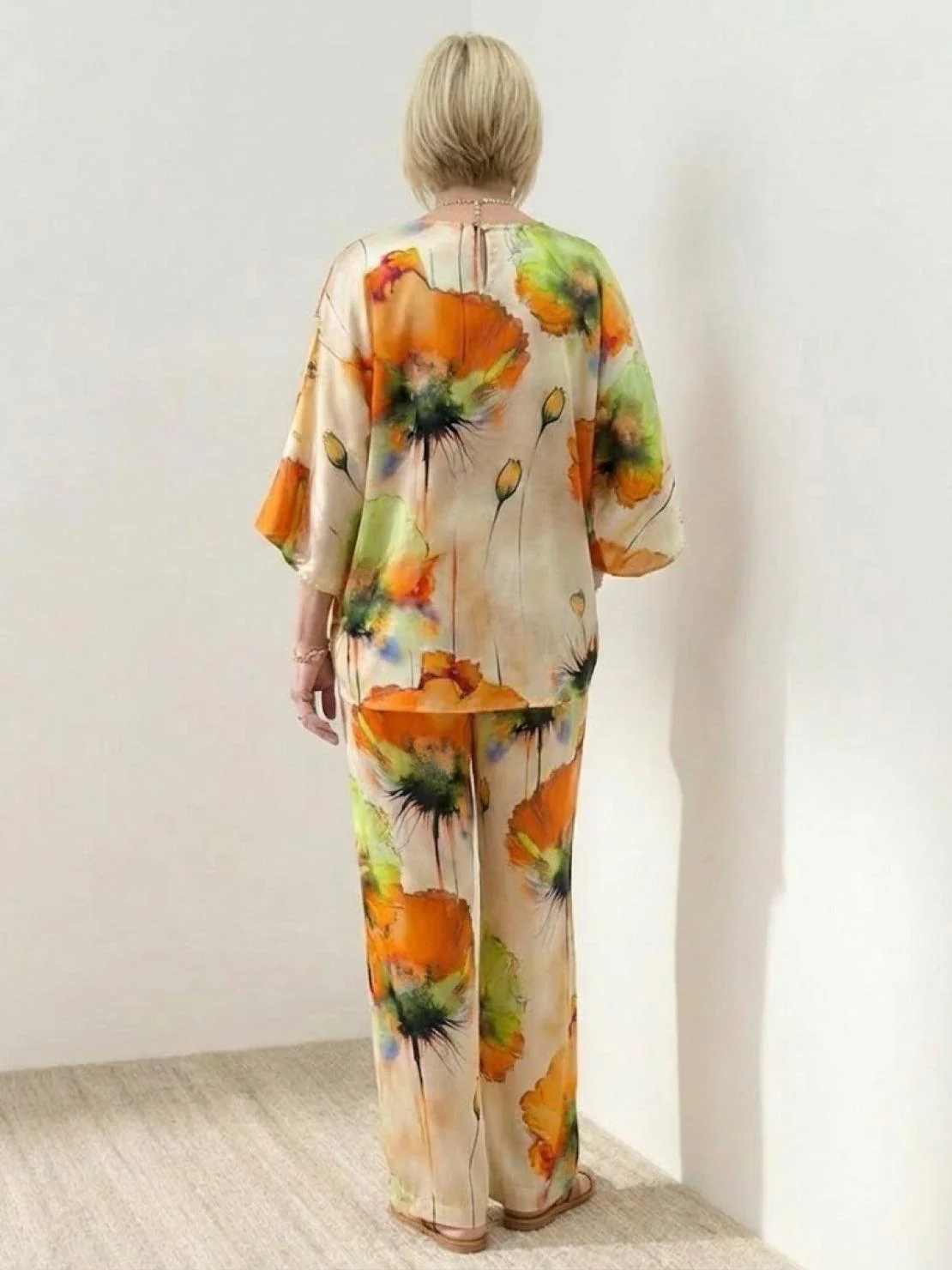 Plus Size Vibrant Floral Matching Set - Image 6