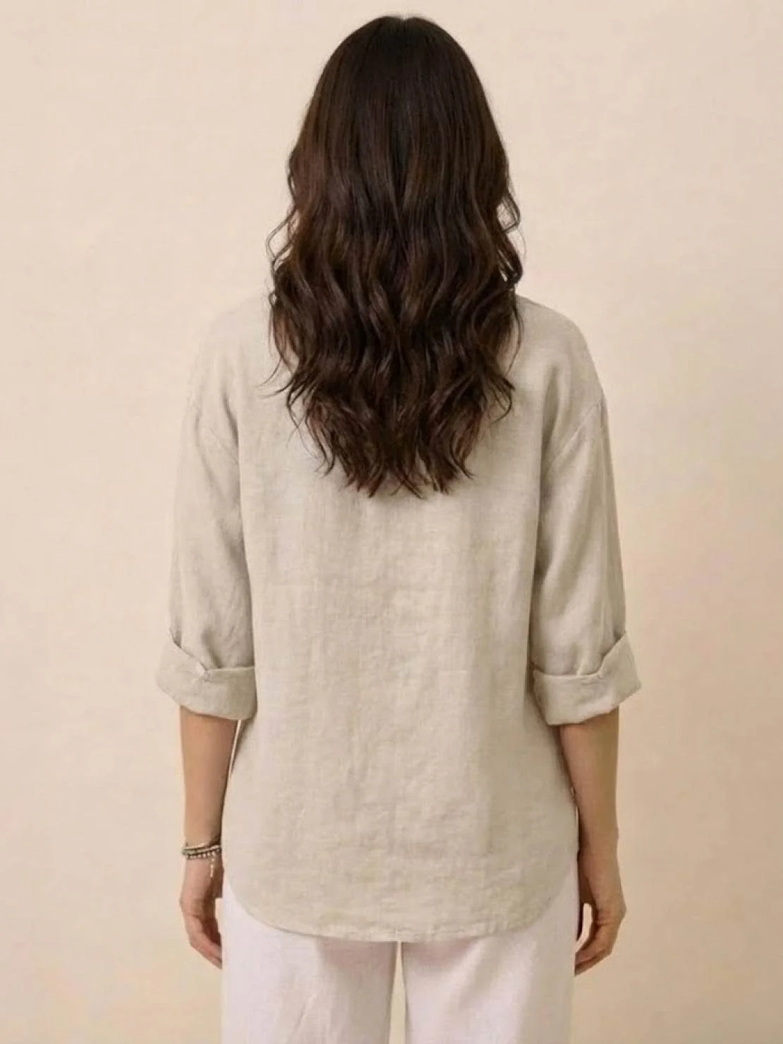 Pure Linen Age-Defying Button Detail Shirt - Image 13