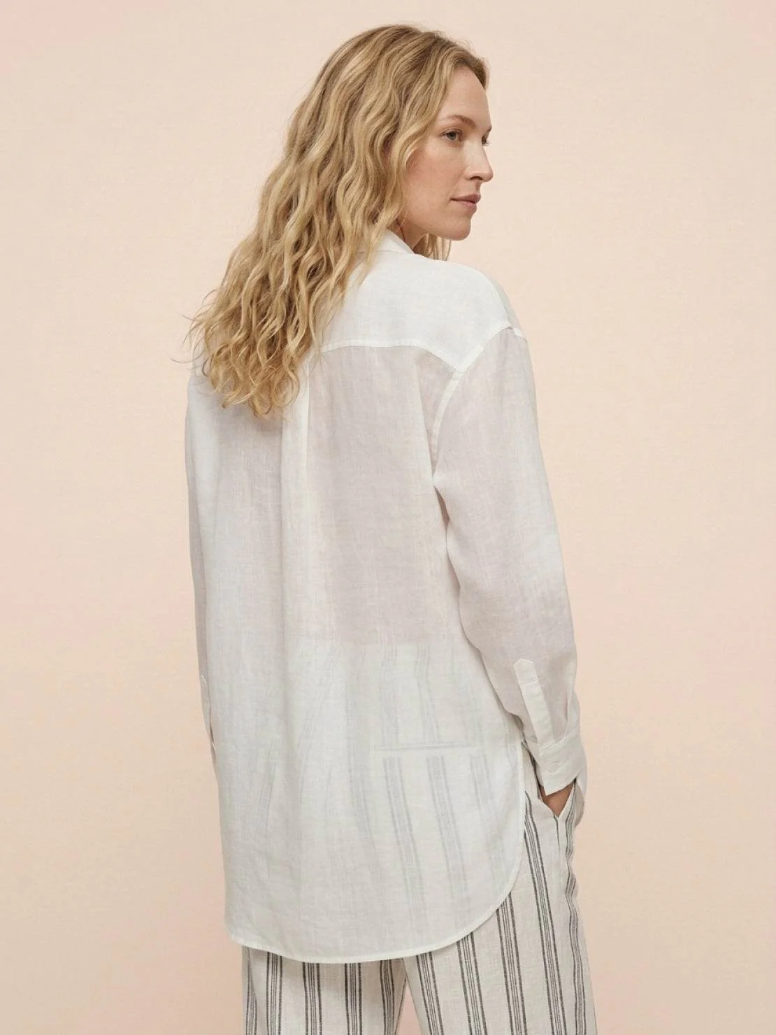 Ramie Linen-Lyocell Embroidered Shirt - Image 9