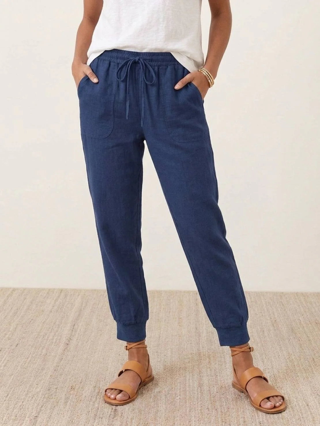 Relaxed Chic Elastic Ankles Pants - Image 16