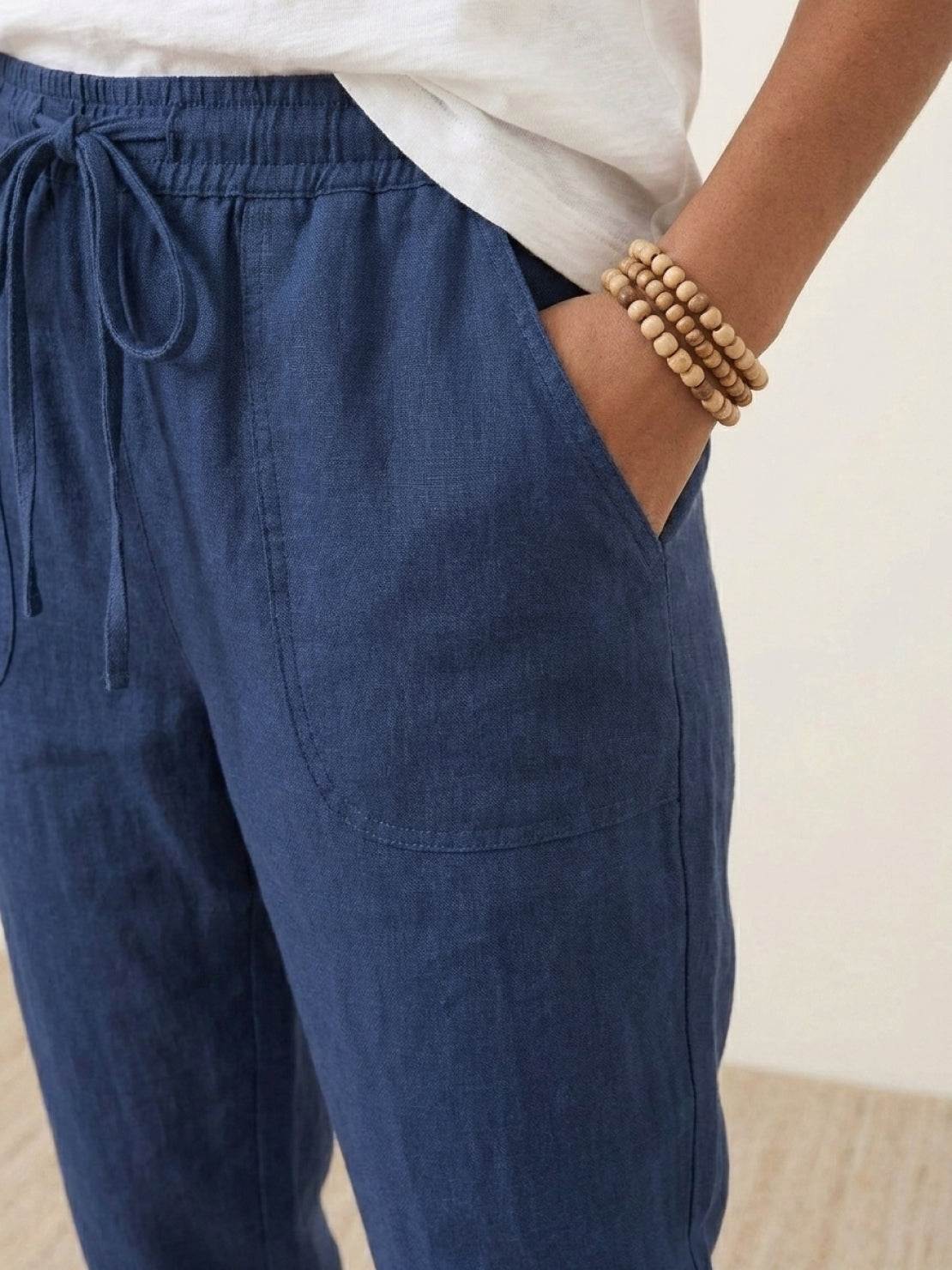 Relaxed Chic Elastic Ankles Pants - Image 20