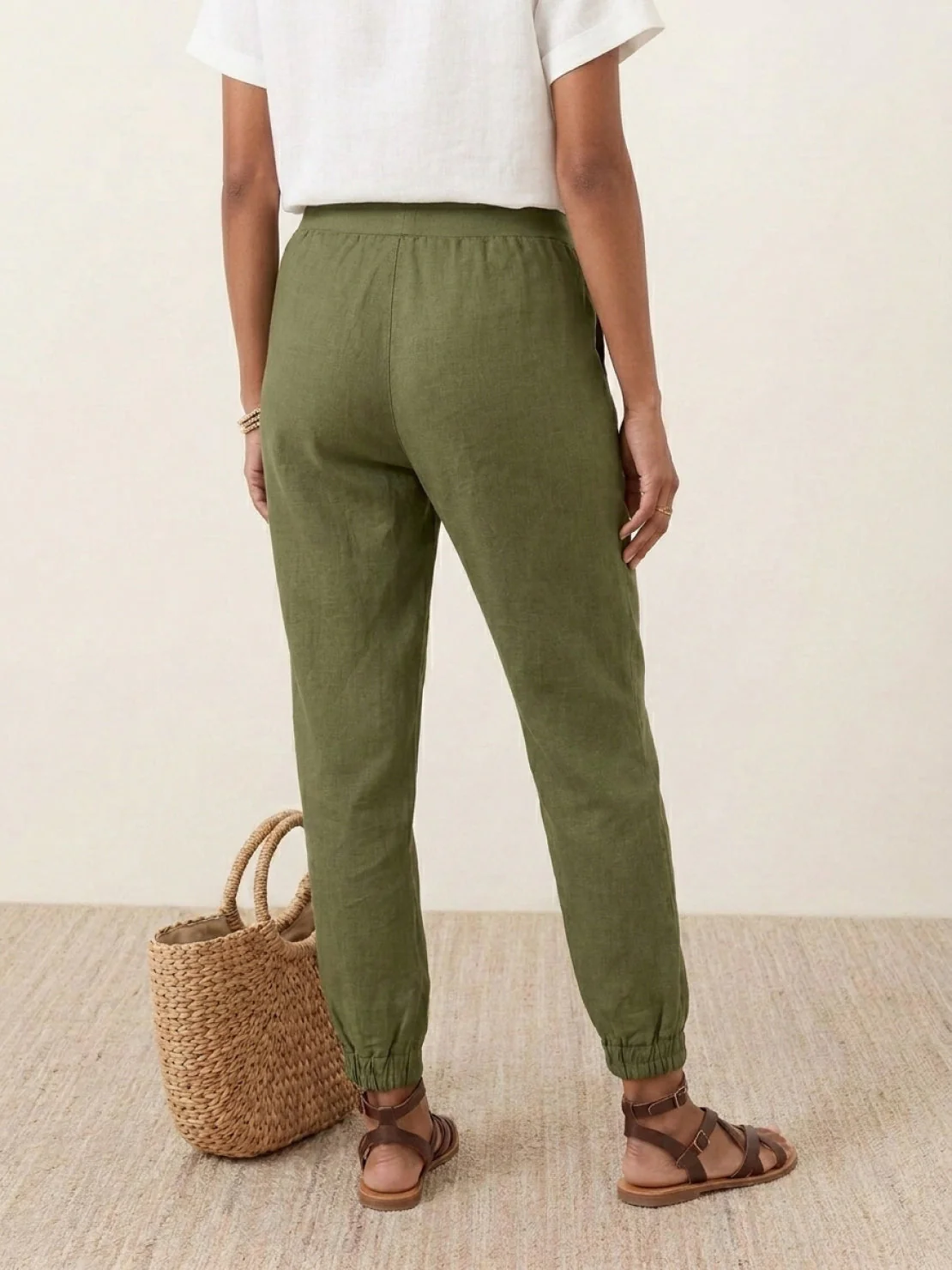 Relaxed Chic Elastic Ankles Pants - Image 23