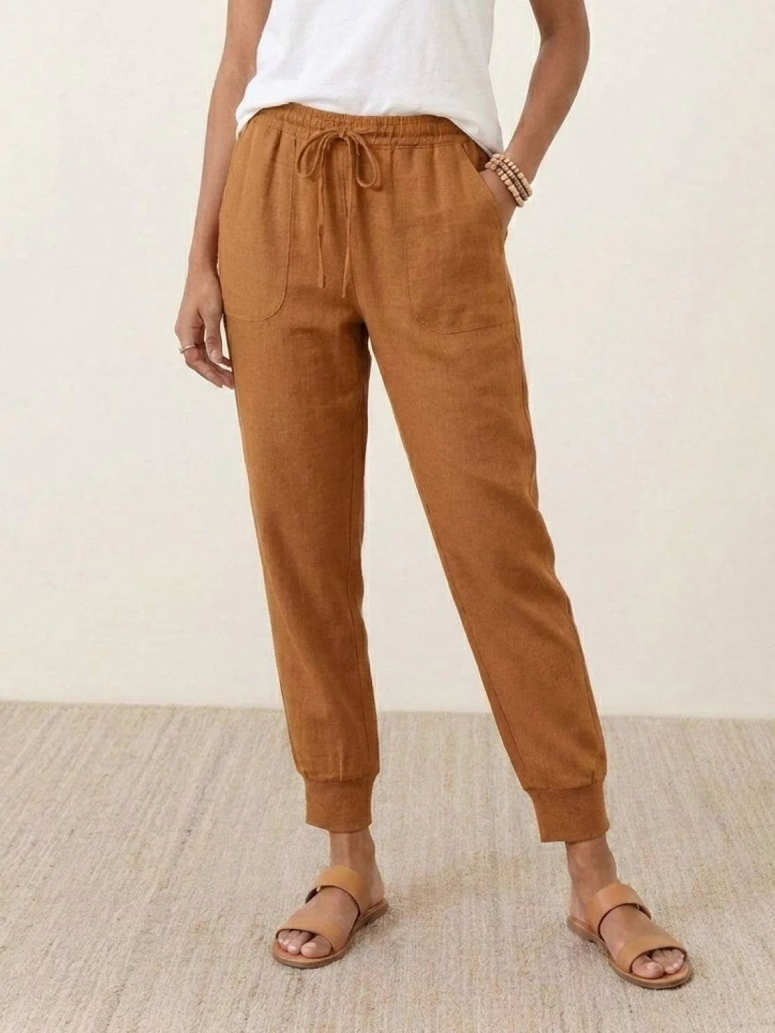 Relaxed Chic Elastic Ankles Pants - Image 26