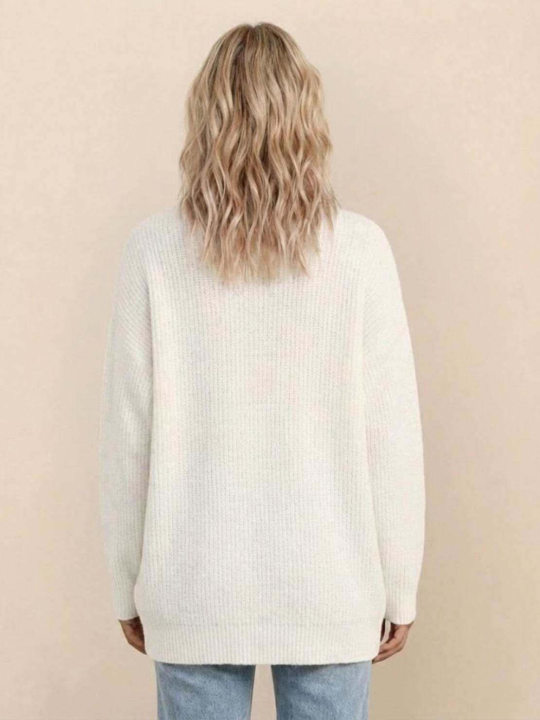 Relaxed Fit Oversized Button Down Knitwear Cardigan - Image 33
