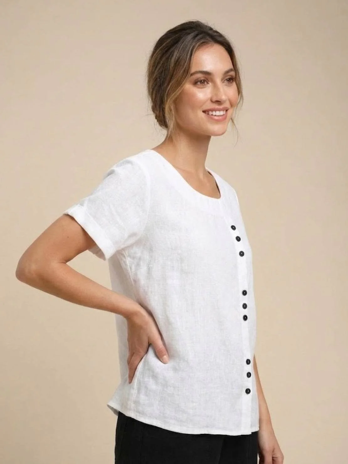 Relaxed Fit Pure Cotton Button-Up T-Shirt - Image 20