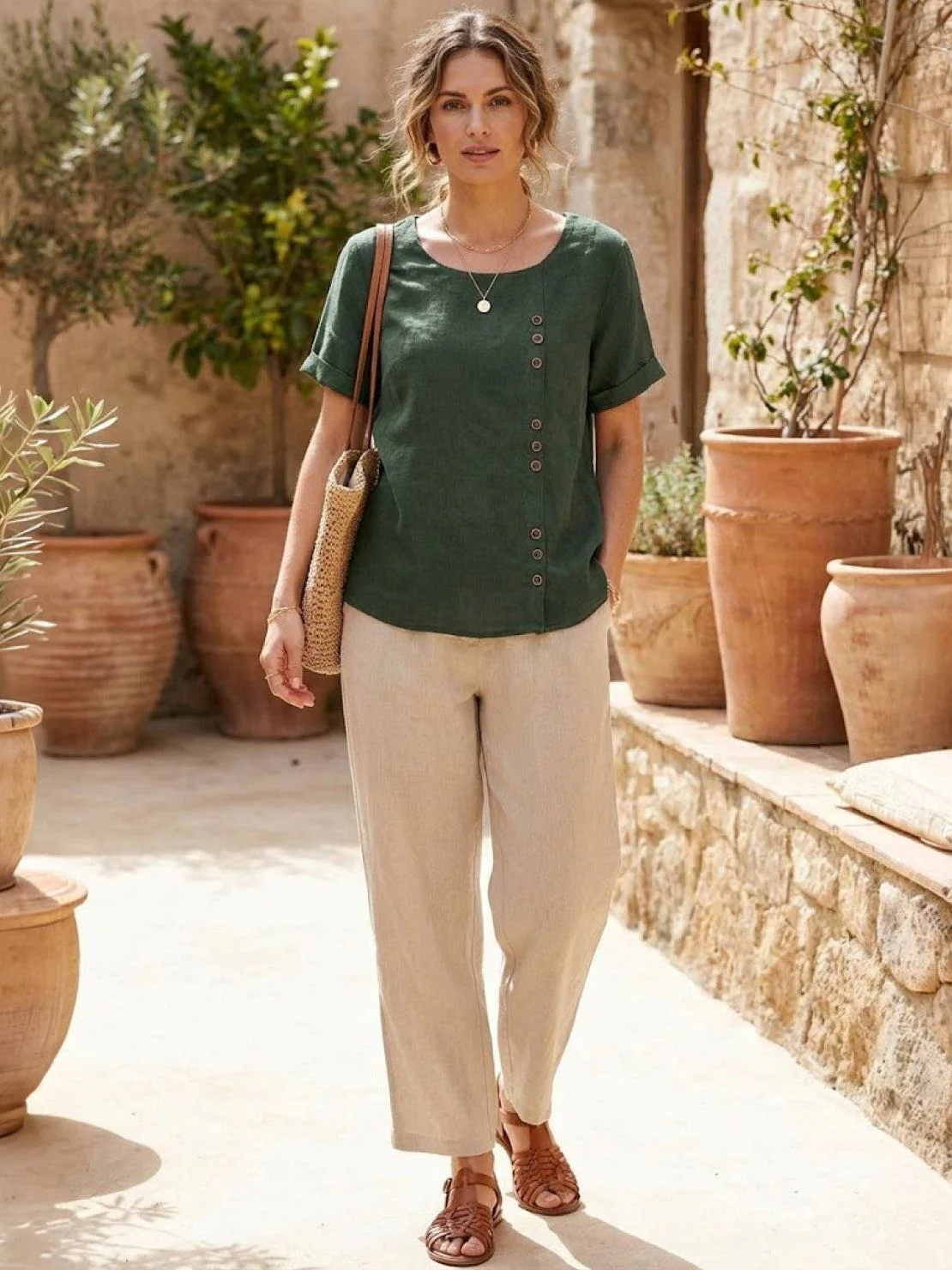 Relaxed Fit Pure Cotton Button-Up T-Shirt - Image 33
