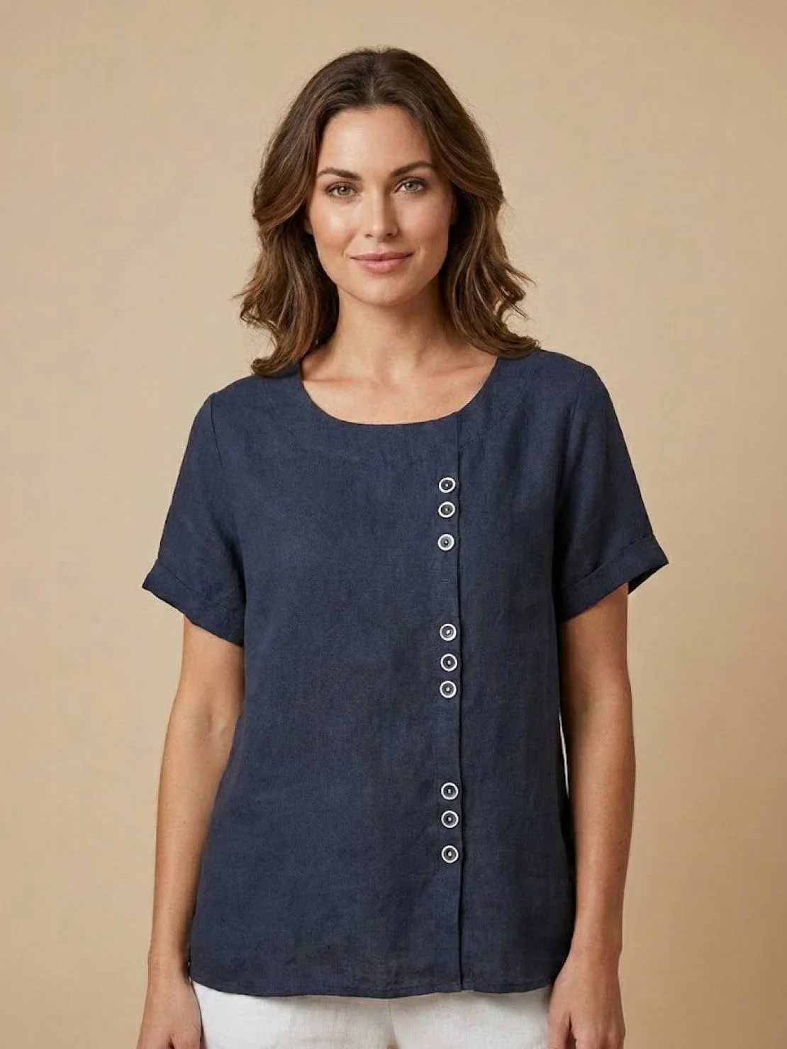Relaxed Fit Pure Cotton Button-Up T-Shirt - Image 41