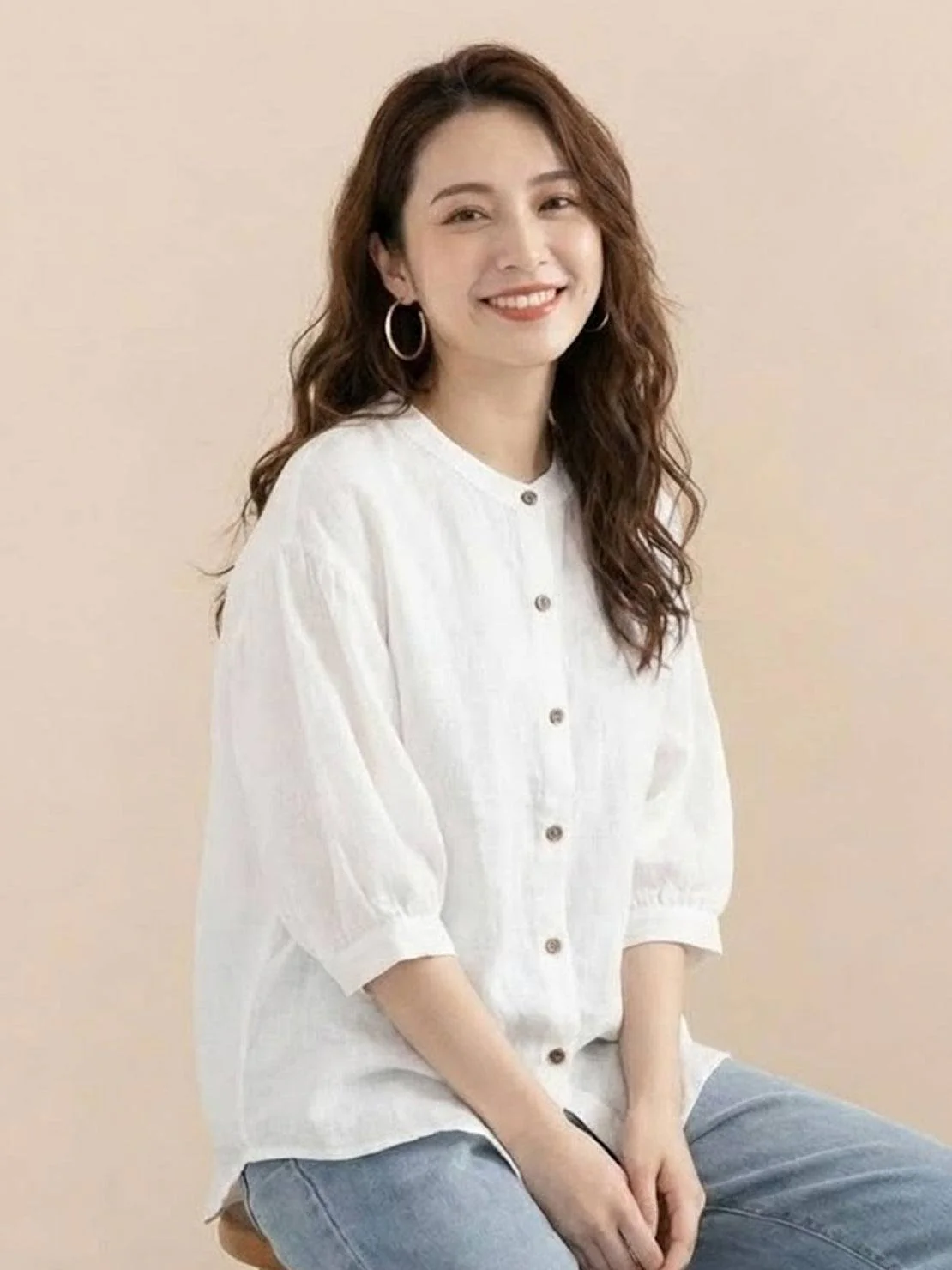 Relaxed Loose Breathable Linen Blouse - Image 6