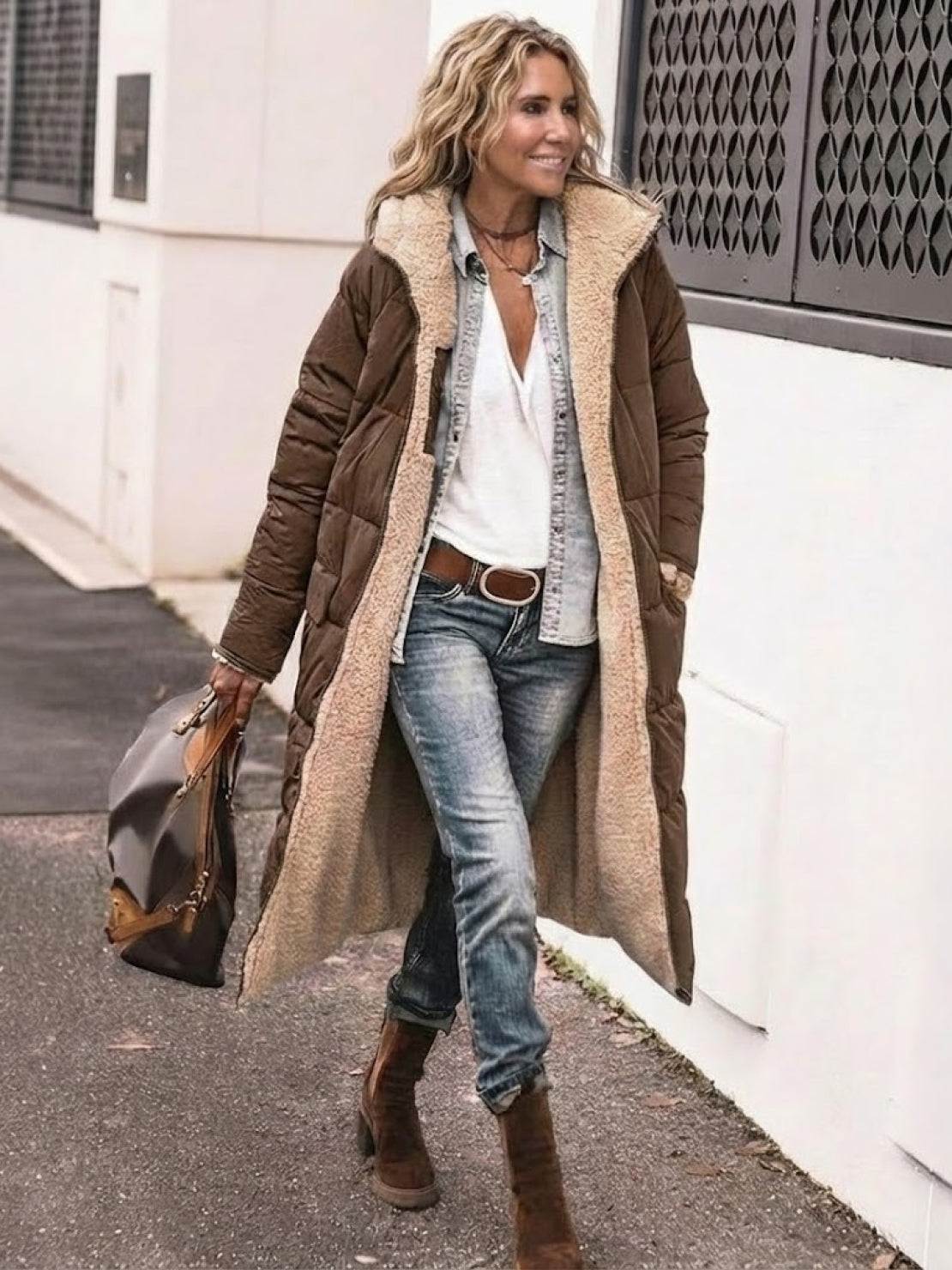 Sherpa-Lined Hooded Teddy Coat - Image 10