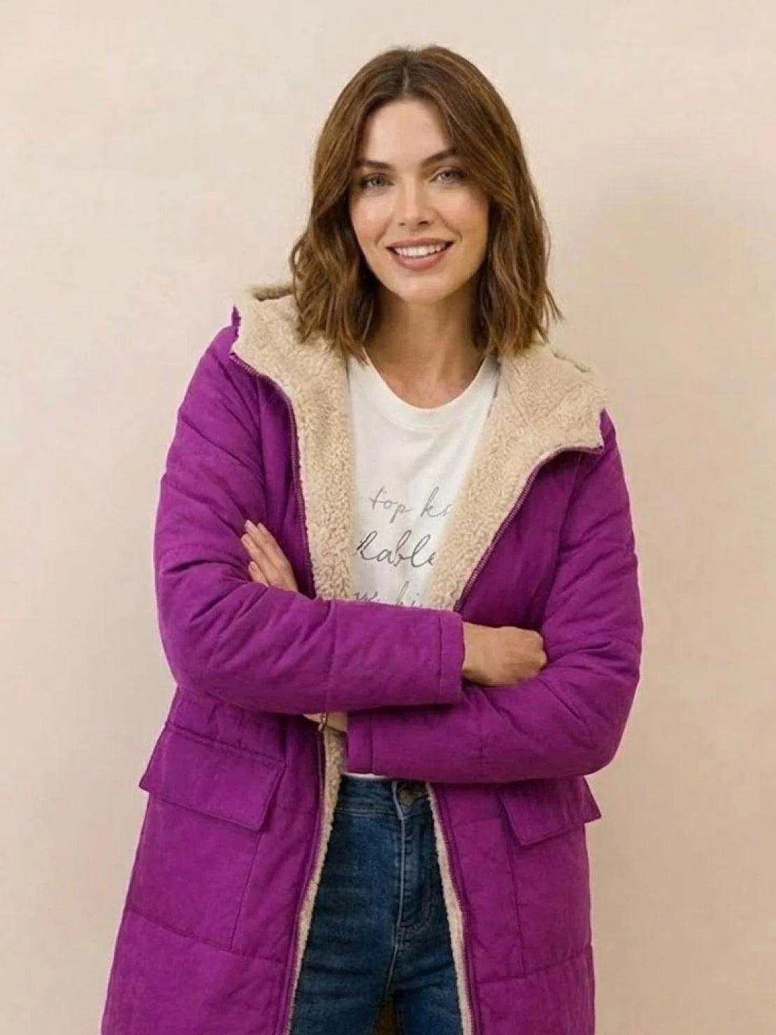 Sherpa-Lined Hooded Teddy Coat - Image 28