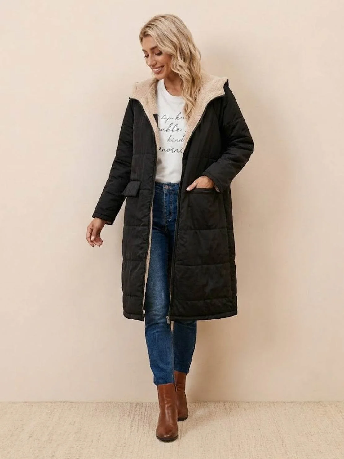 Sherpa-Lined Hooded Teddy Coat - Image 31