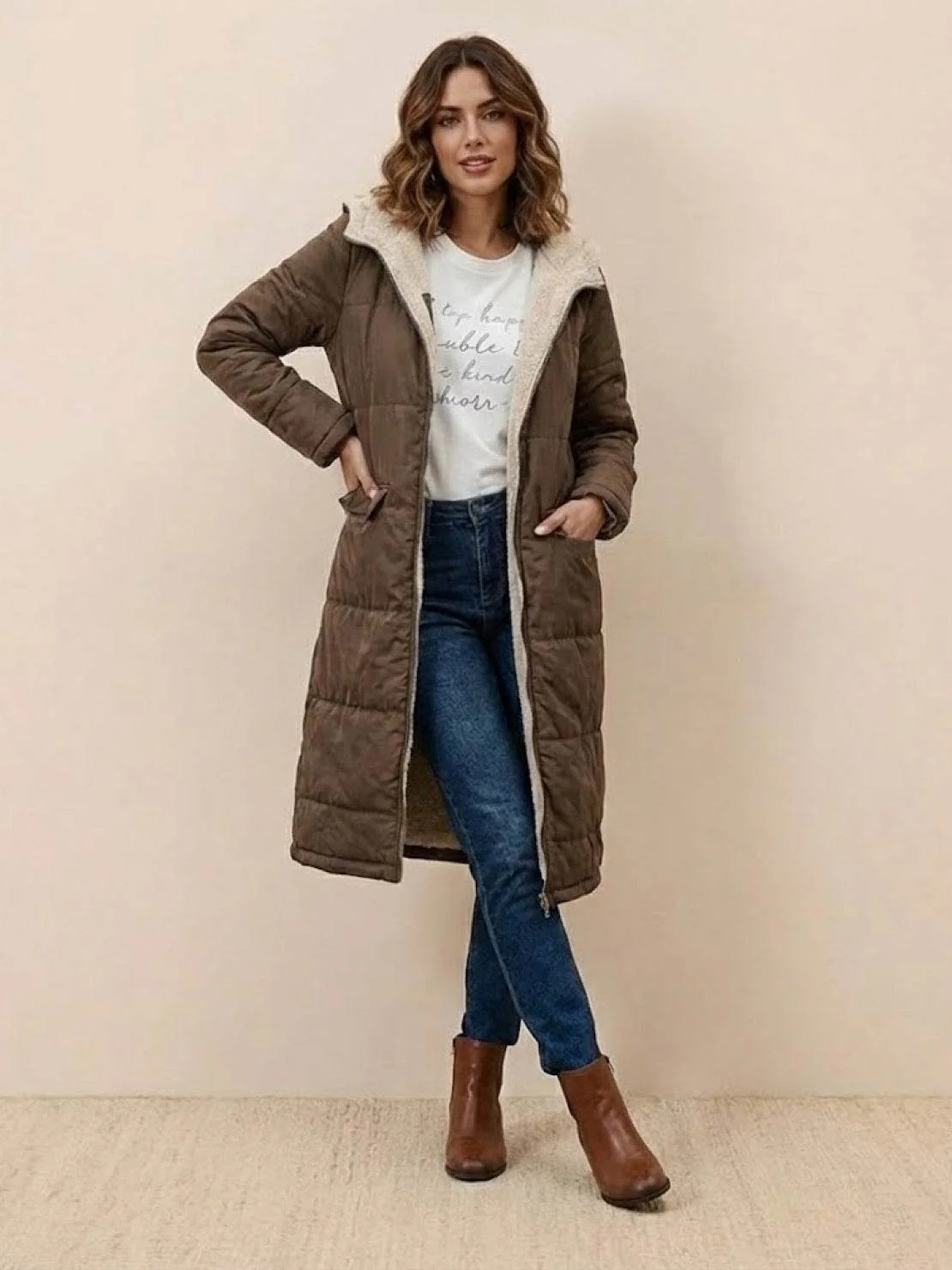Sherpa-Lined Hooded Teddy Coat - Image 6