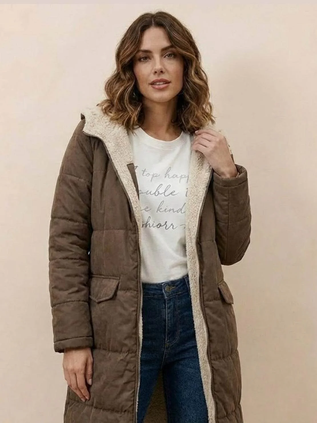 Sherpa-Lined Hooded Teddy Coat - Image 8