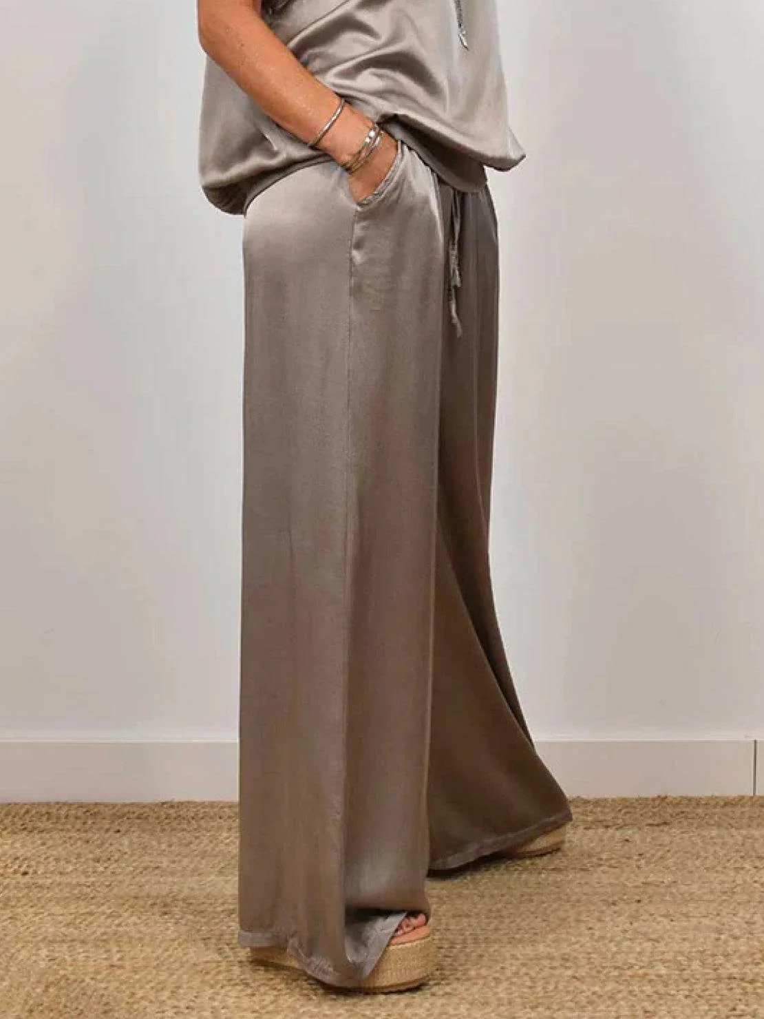 "Silken Escape" Satin Two-Piece Set - Image 21