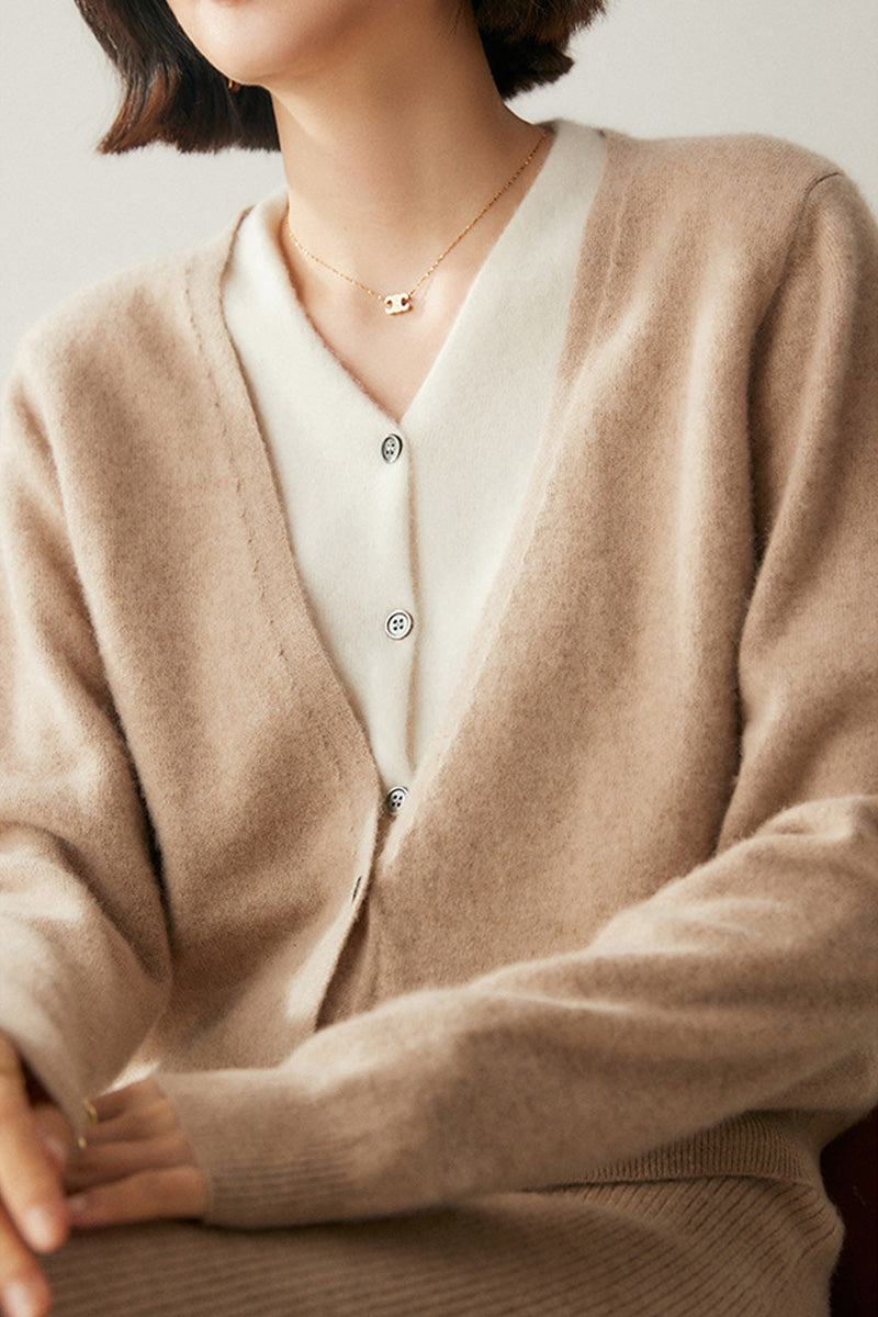 Single-Breasted Cashmere Wool Cardigan - Image 5