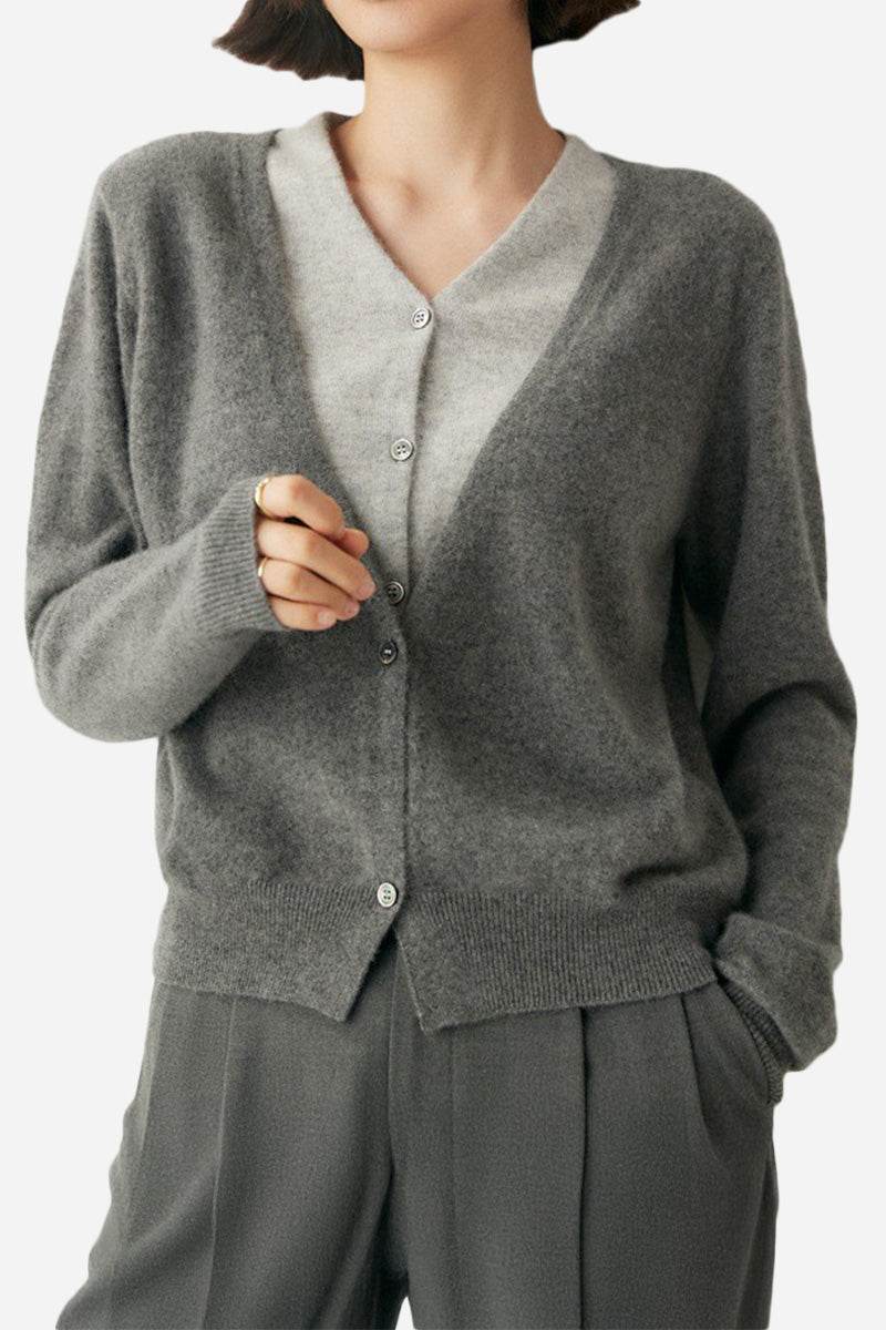 Single-Breasted Cashmere Wool Cardigan - Image 8