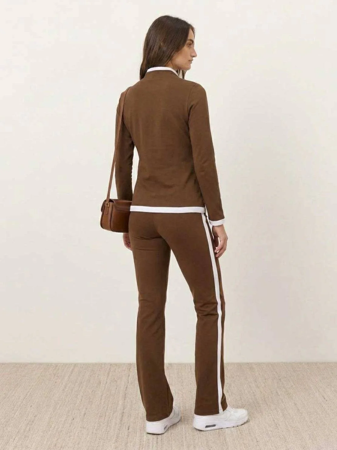 Sleek Contrast Zip Two-Piece - Image 18
