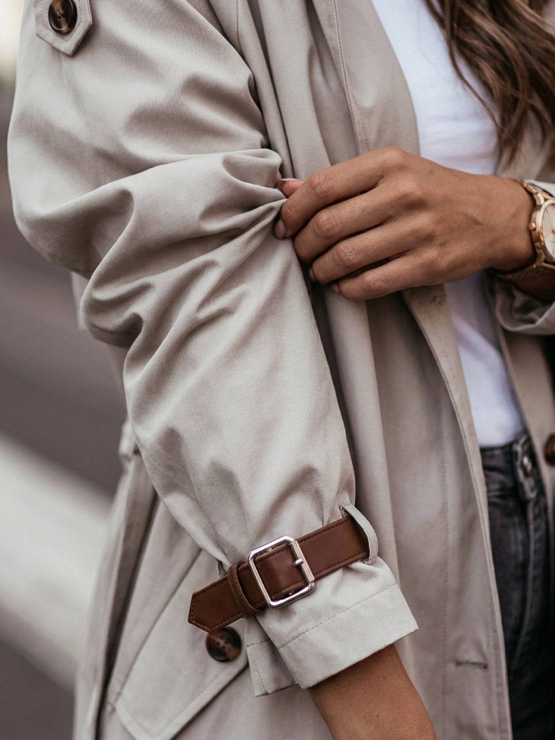Sleek Minimalist Hooded Coat - Image 4