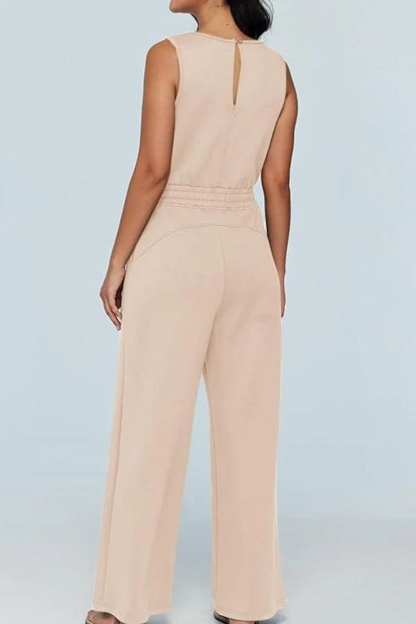 Sleeveless Wide Leg Pants Jumpsuit - Image 10