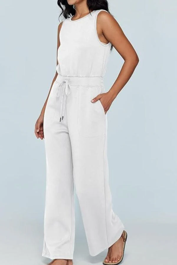 Sleeveless Wide Leg Pants Jumpsuit - Image 12