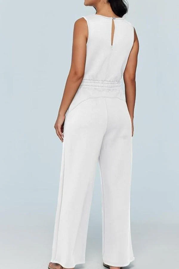 Sleeveless Wide Leg Pants Jumpsuit - Image 13
