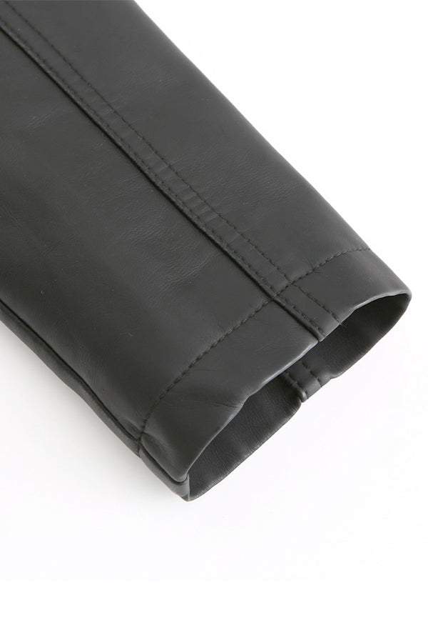 Slim Fit Leather Motorcycle Jacket - Image 13