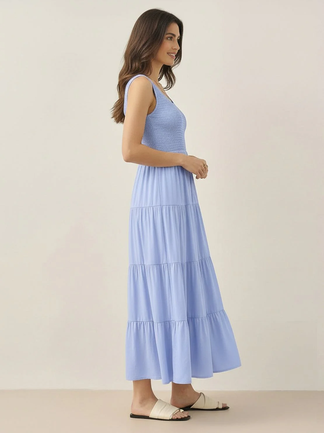 Smocked Sleeveless Maxi Dress - Image 12