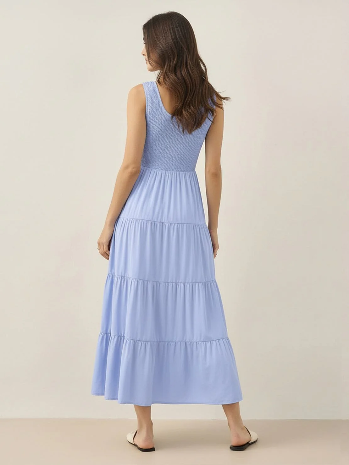 Smocked Sleeveless Maxi Dress - Image 13