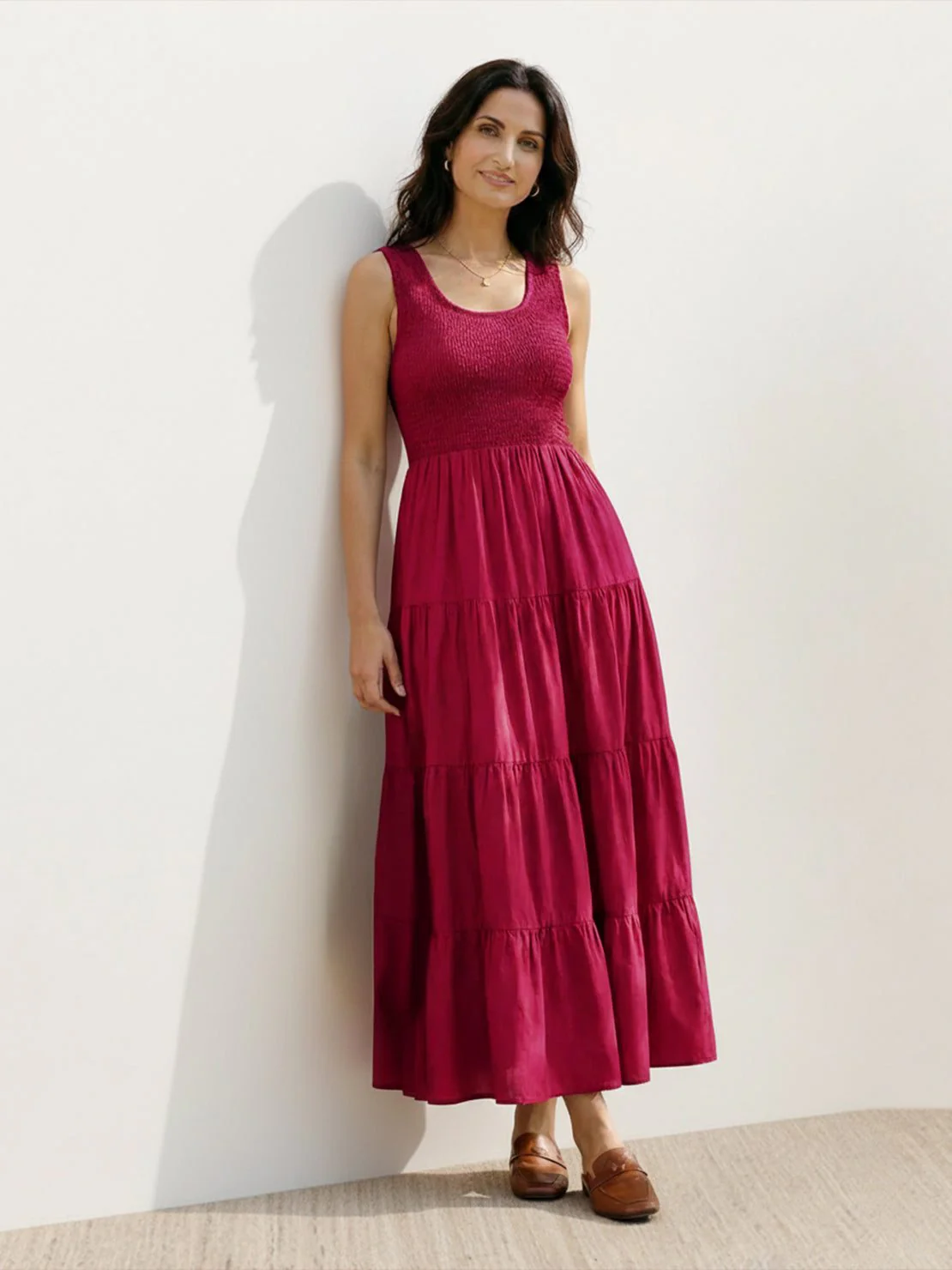 Smocked Sleeveless Maxi Dress - Image 16