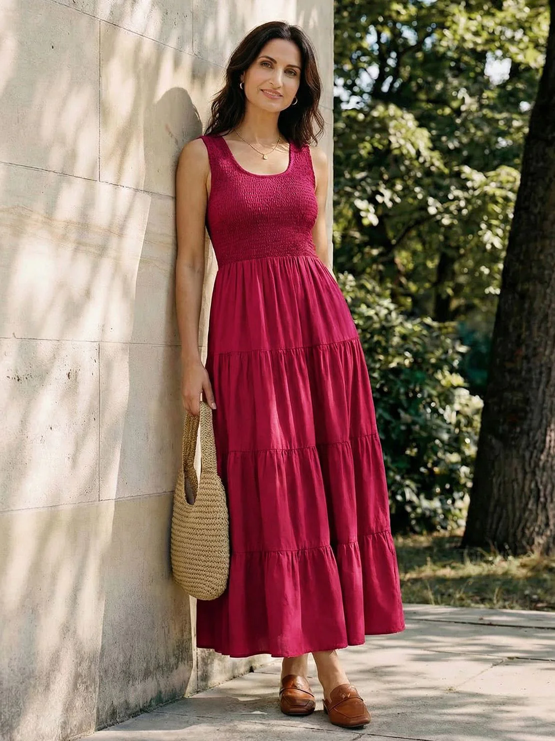 Smocked Sleeveless Maxi Dress - Image 19