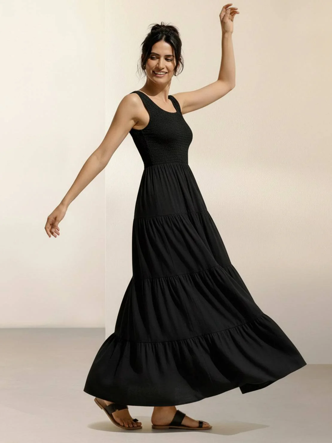 Smocked Sleeveless Maxi Dress - Image 22