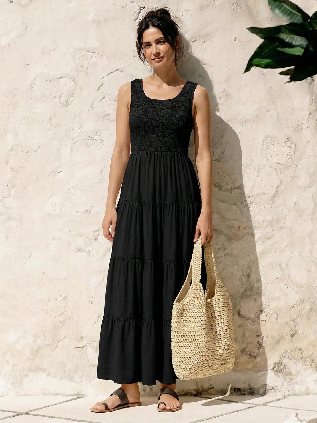 Smocked Sleeveless Maxi Dress - Image 24