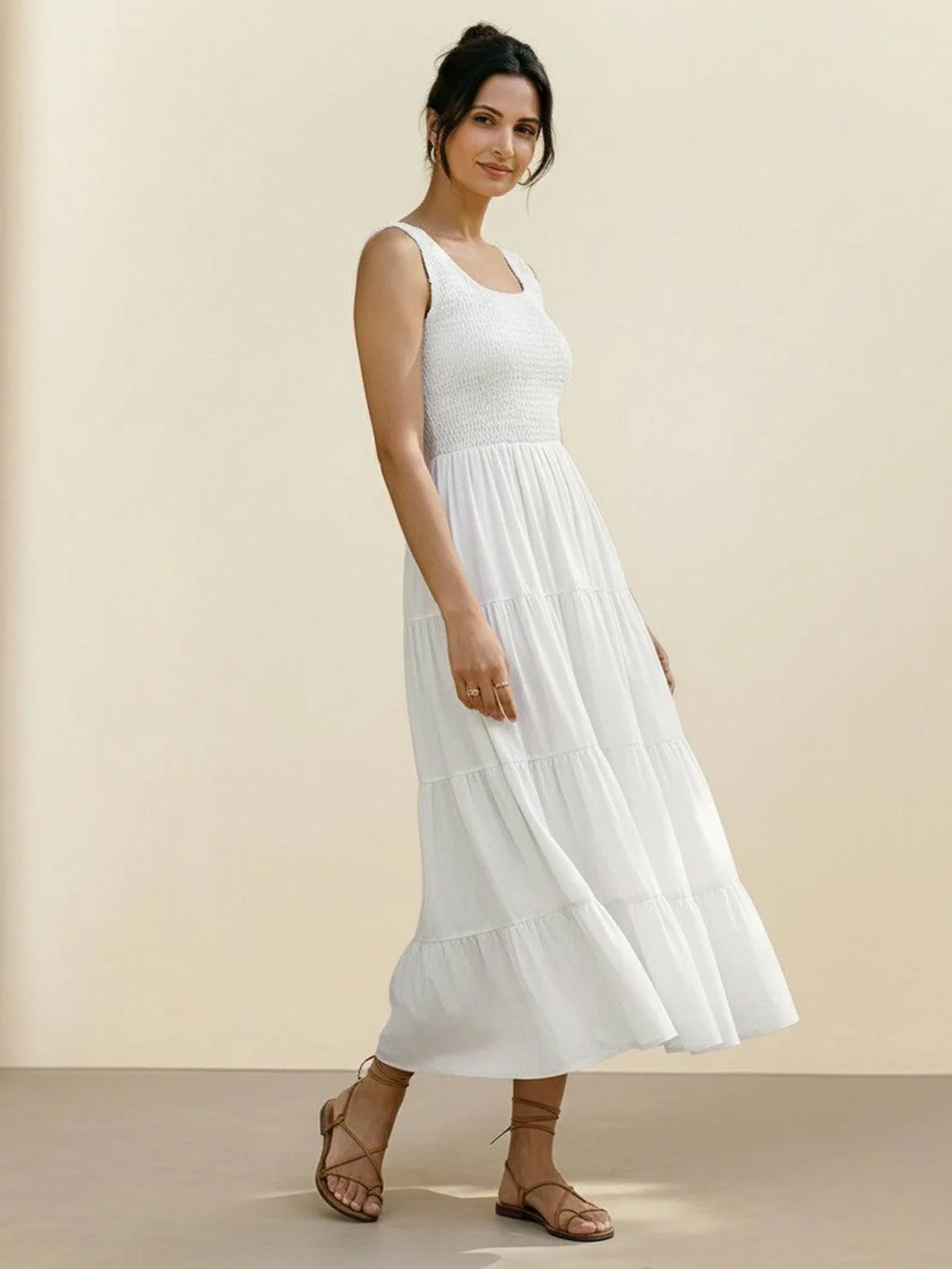Smocked Sleeveless Maxi Dress - Image 27