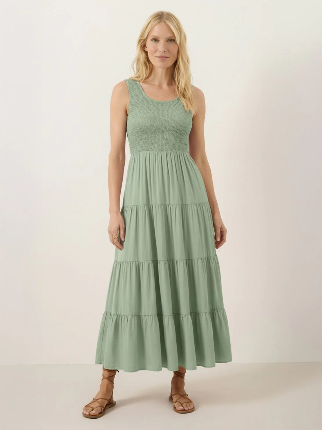 Smocked Sleeveless Maxi Dress - Image 31