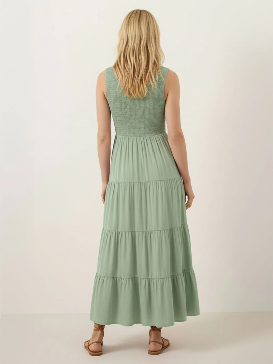Smocked Sleeveless Maxi Dress - Image 33
