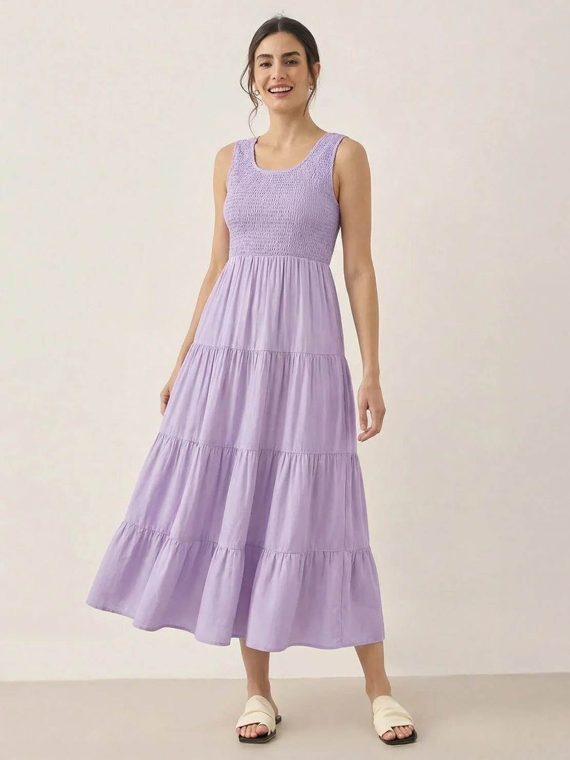 Smocked Sleeveless Maxi Dress - Image 36