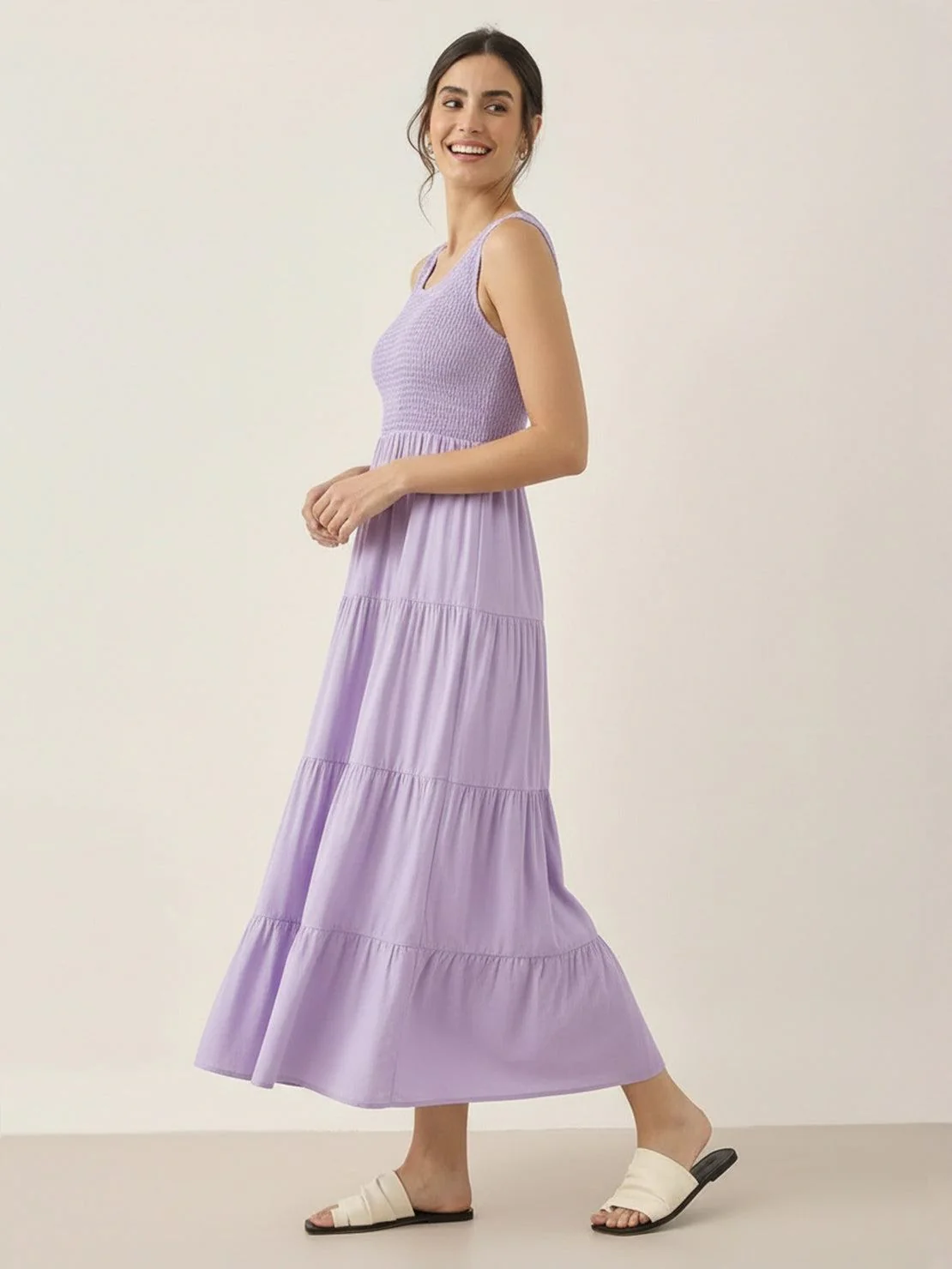 Smocked Sleeveless Maxi Dress - Image 37
