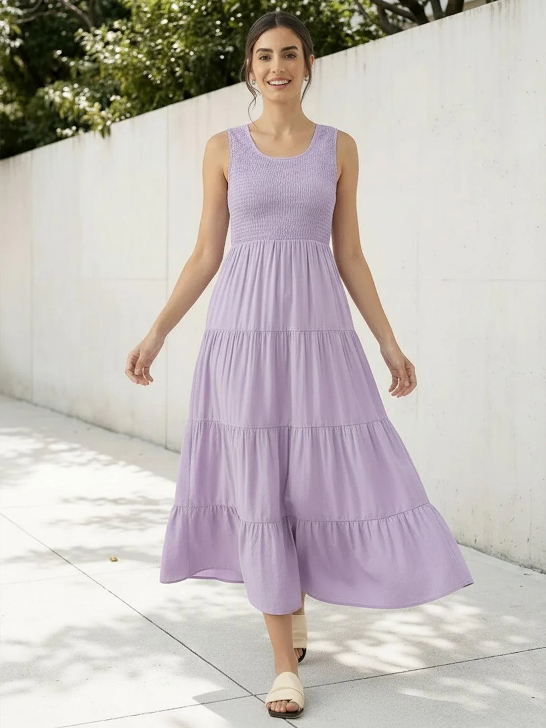 Smocked Sleeveless Maxi Dress - Image 39
