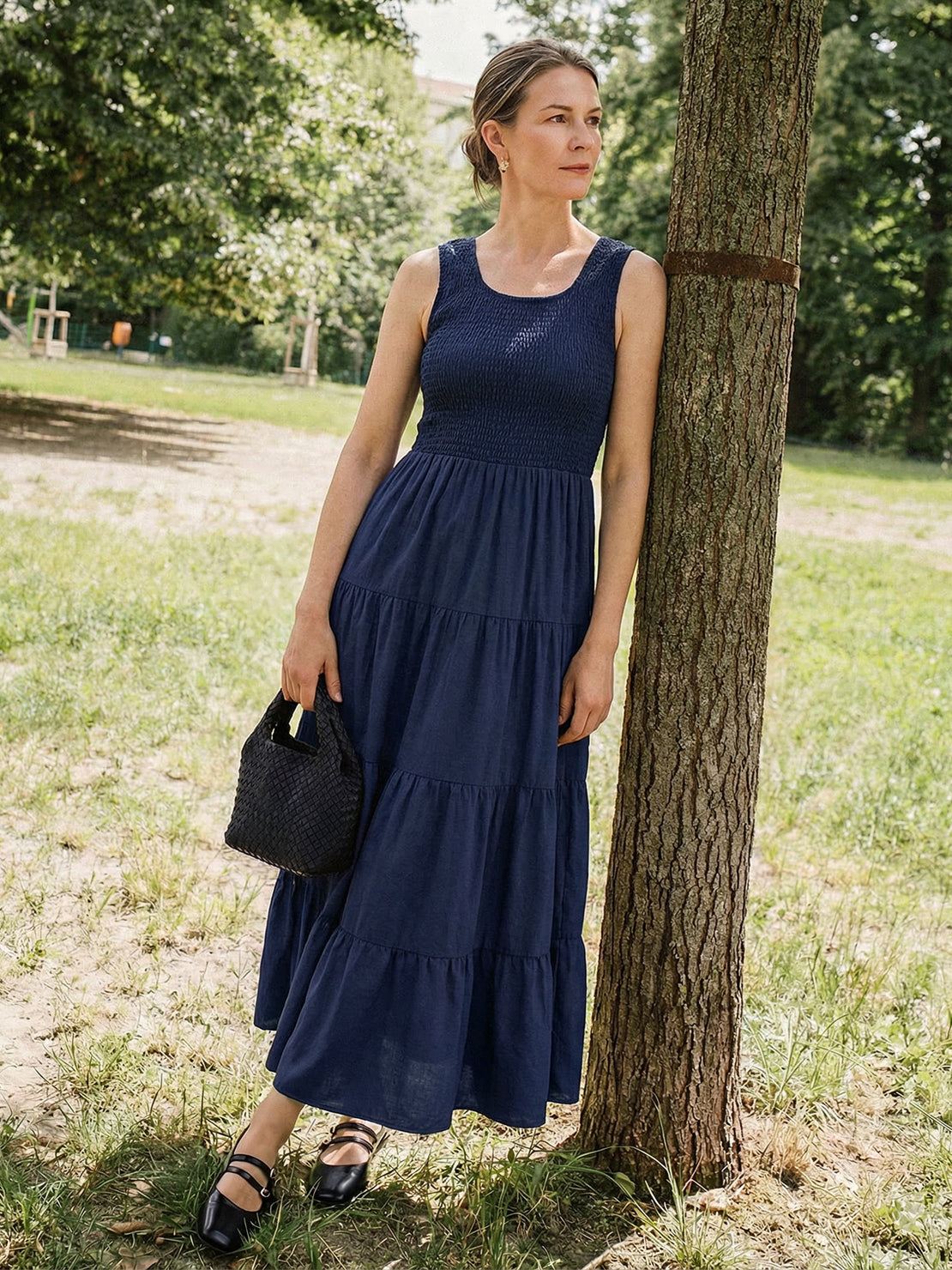 Smocked Sleeveless Maxi Dress - Image 49