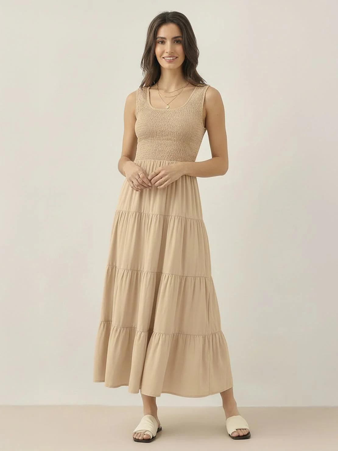 Smocked Sleeveless Maxi Dress - Image 6