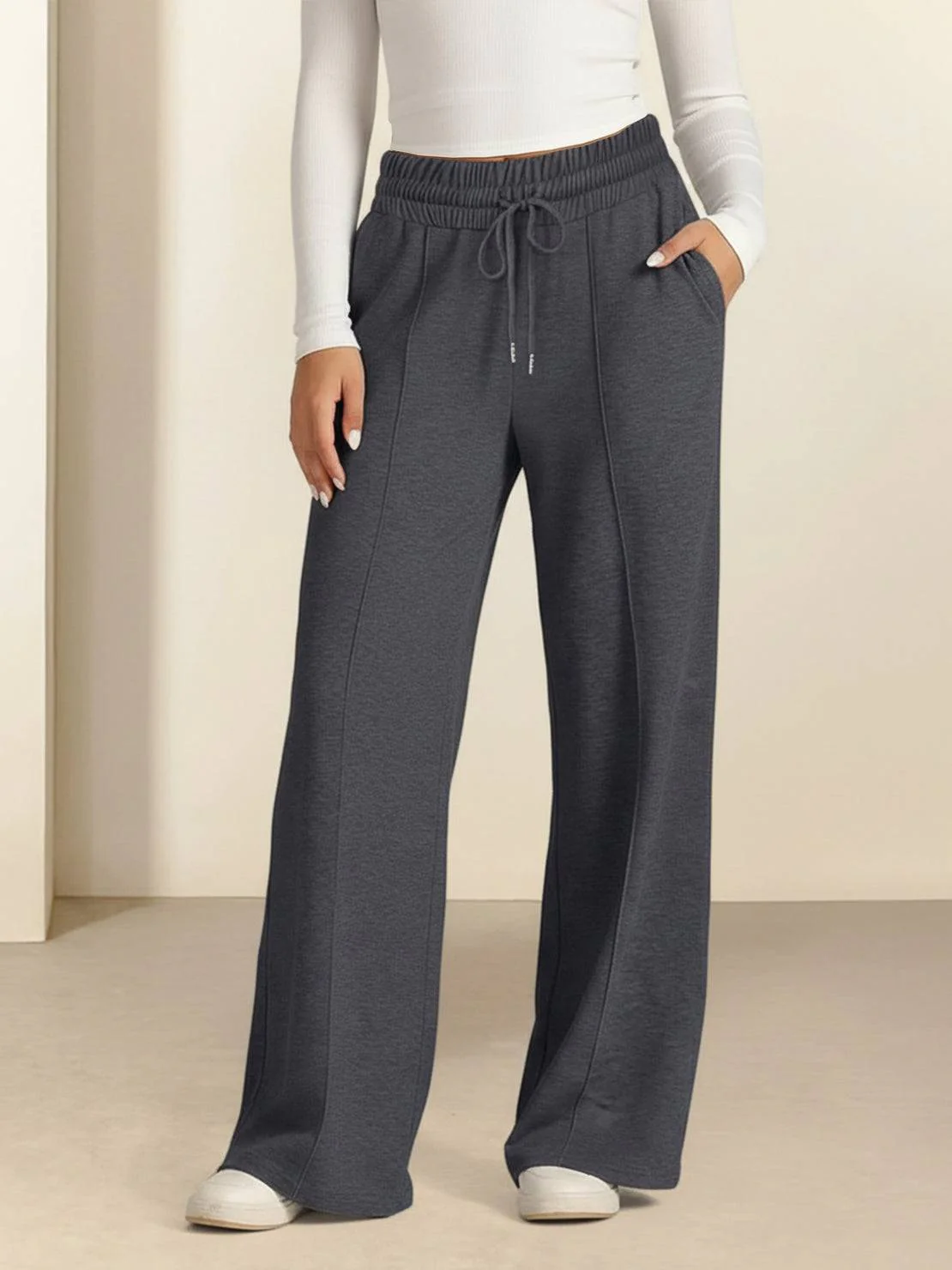 Soft Knit Wide-Leg Pants - Image 13