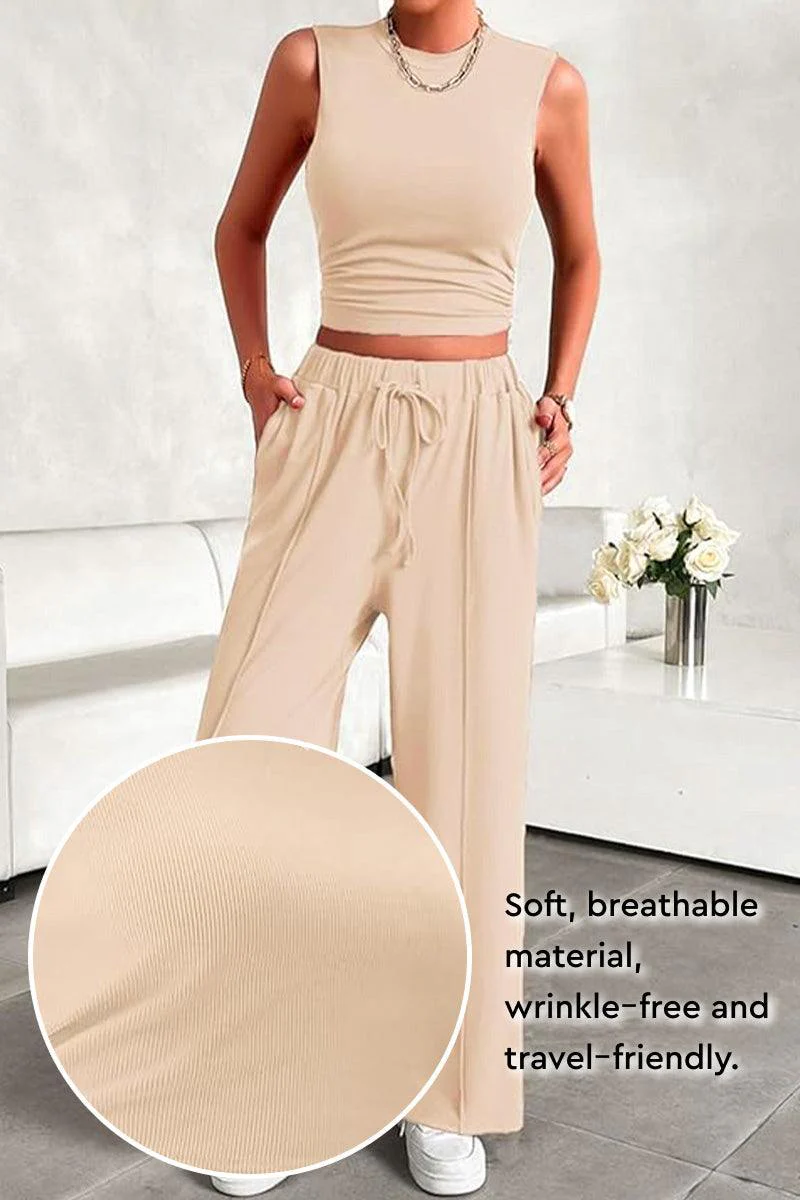 Stroll & Hangout Ribbed Knit Two-Piece Set - Image 3