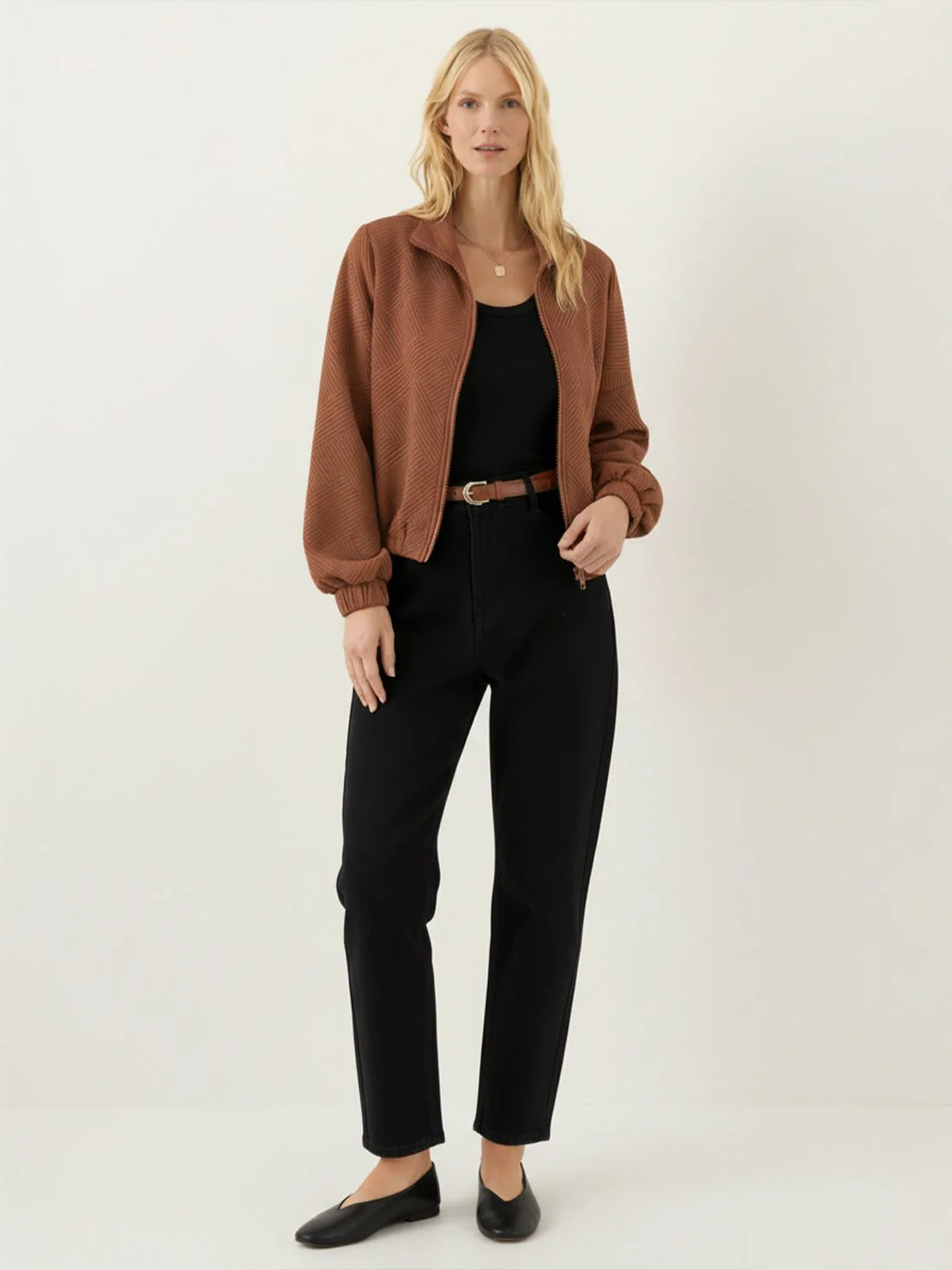 Textured Baseball Jacket - Image 10