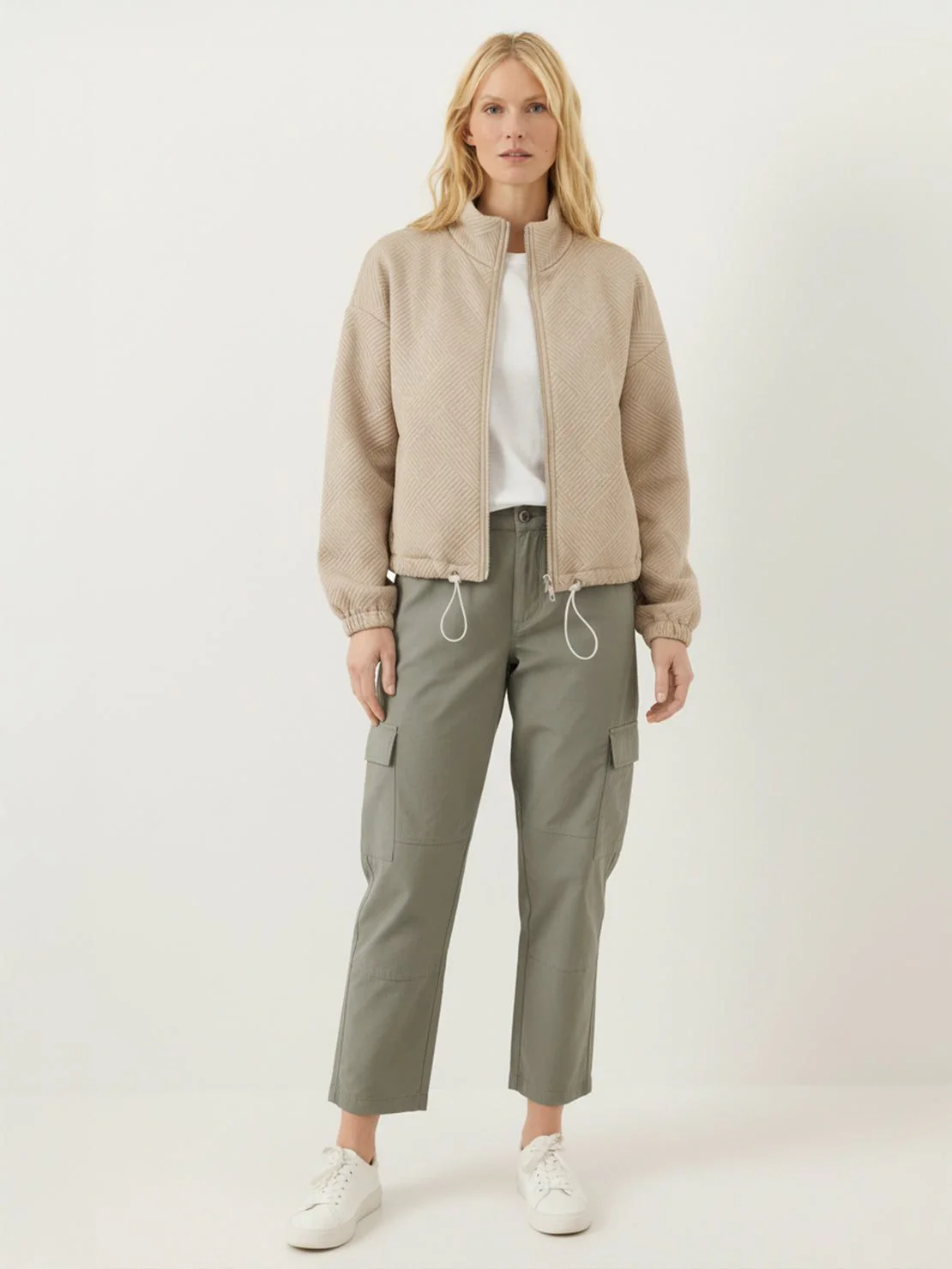 Textured Baseball Jacket - Image 4