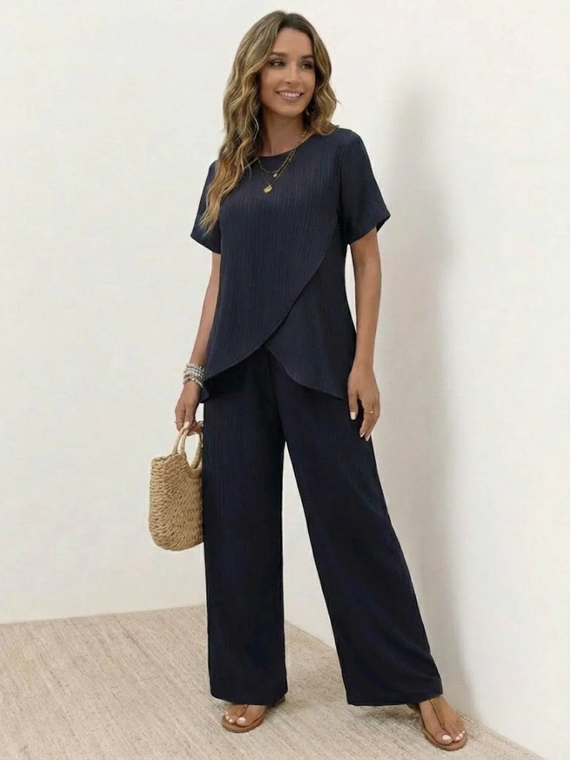 Textured Elegance Two-Piece Set - Image 3