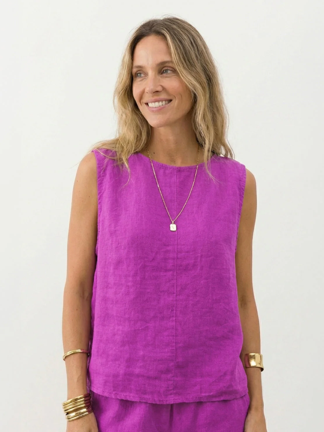 Textured Finish Sleeveless Two-Piece Set - Image 33