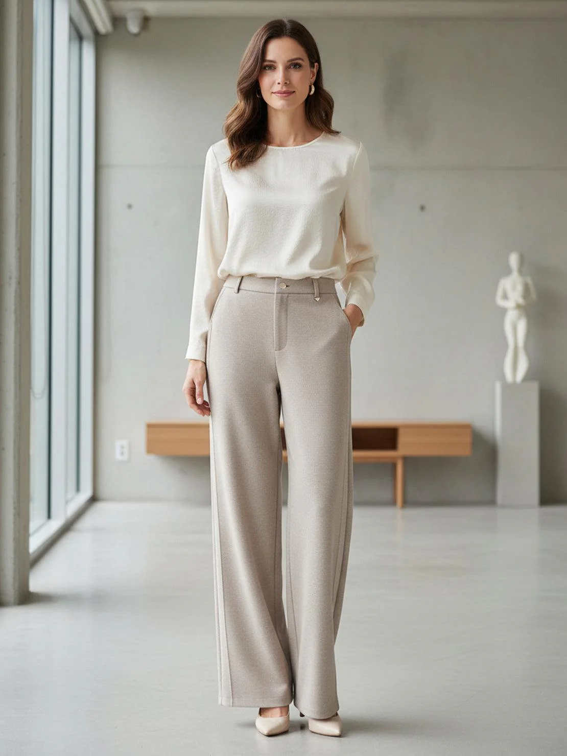 Thermal Wool Blend Trousers - Image 11