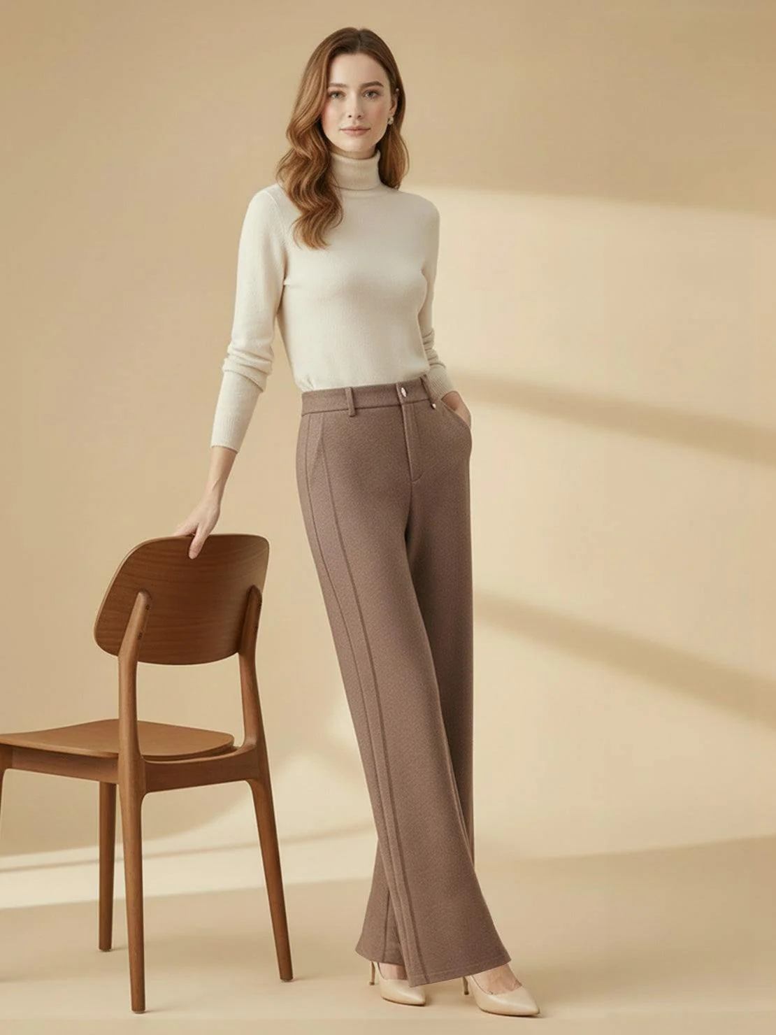 Thermal Wool Blend Trousers - Image 24